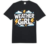 Tiempo Chica Lindo Meteorólogo Cazador de Tormentas Comfort Colors Adult Heavyweight T-Shirt