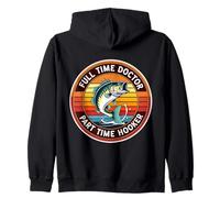 Tiempo completo Médico Tiempo Parcial Hooker Divertido Fisher Pesca MD Sudadera con Capucha