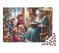 Tiempo de la Historia de Navidad_1 Paquete Rompecabezas 1000 Piezas Ecológico para Ancianos Entusiastas Antiestrés Diversión De Viaje Elección Popular 52x38cm/1000pcs