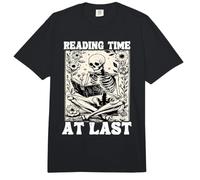 Tiempo de Lectura al Final Amante de los Libros Lectura de Esqueleto introvertido Comfort Colors Adult Heavyweight T-Shirt