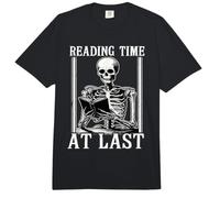 Tiempo de Lectura al Final Amante de los Libros Lectura de Esqueleto introvertido Comfort Colors Adult Heavyweight T-Shirt