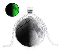 Tiempo de Luna Gémica Collar Luminoso Europa y América Joyas de Colgante de Hombres para Hombres