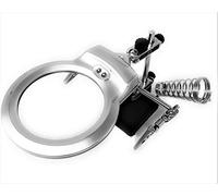 TIEMPO DE SALDI Lente de aumento de mesa con luz LED y brazos pinzas soporte Terza mano