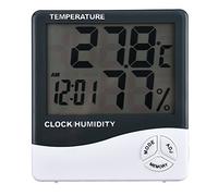 Tiempo de Soldadura, termómetro higrómetro Reloj Digital Fecha con Pantalla LCD 12/24 Horas Alarma