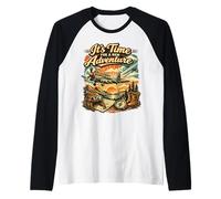 Tiempo de Vuelo piloto para un Nuevo Regalo de aviación de Aventura Camiseta Manga Raglan