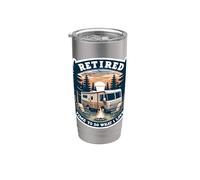 Tiempo jubilado para hacer lo que quiero RV Camping Retirement Camper Vaso térmico de acero inoxidable de doble pared