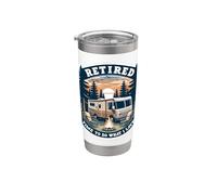 Tiempo jubilado para hacer lo que quiero RV Camping Retirement Camper Vaso térmico de acero inoxidable de doble pared