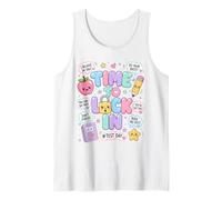 Tiempo para Bloquear el día de Prueba de los Profesores Día de Prueba Motivación Camiseta sin Mangas