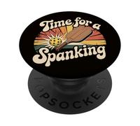 Tiempo para un Dicho sarcástico de nalgadas para Jugadores de Pickleball PopSockets PopGrip Adhesivo