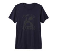 Tiempo para Viajar Camping Vacaciones Libertad Camiseta Premium