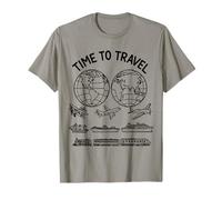 Tiempo para Viajar El Mundo Arte Vintage Formas Mania Camiseta