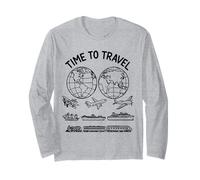 Tiempo para Viajar El Mundo Arte Vintage Formas Mania Manga Larga