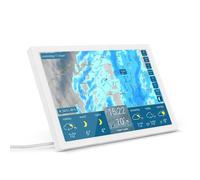 tiempo & radar home 4 - estación wifi con radar meteorológico: animación del tiempo en pantalla HD+ a color, fácil de usar, diseño elegante, alertas por tiempo extremo y previsión a 14 días