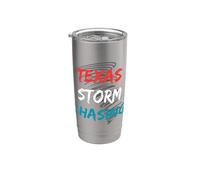 Tiempo Texas Tormenta Persiguiendo Rojo Blanco Azul Nubes Tornados Vaso térmico de acero inoxidable de doble pared
