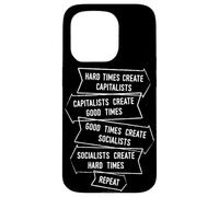 Tiempos difíciles Crear capitalistas buenos tiempos Repita Carcasa para iPhone 15 Pro