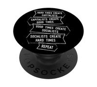 Tiempos difíciles Crear capitalistas buenos tiempos Repita PopSockets PopGrip Adhesivo