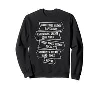 Tiempos difíciles Crear capitalistas buenos tiempos Repita Sudadera