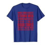 Tiempos difíciles Crear Hombres Fuertes Fitness Motivación Hombres Mujeres Camiseta, Hombre, Azul Real, 3XL