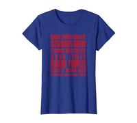 Tiempos difíciles Crear Hombres Fuertes Fitness Motivación Hombres Mujeres Camiseta, Mujer, Azul Real, 3XL