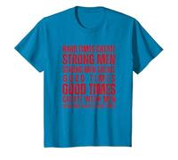 Tiempos difíciles Crear Hombres Fuertes Fitness Motivación Hombres Mujeres Camiseta, Niños, Zafiro, 3 años