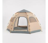 Tienda campaña Camping, Tienda Cocina Camping automática, campismo para 2 y 6, Tienda campaña moaje rapido, Marrón Claro, Marrón, Size to 1