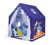 Tienda Campaña Infantil Carpa de Juegos para Niños Interior y Exterior, Grande Carpa para Niños con Ventanas y Bolsa de Transporte, Tienda Infantil Casita Infantil 120×100×130 cm, Astronautas