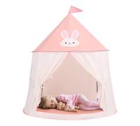 Tienda Campaña Infantil,Tienda de Juego Interiores y Exterior (Conejo Rosa) | tienda pop-up india | regalo de cumpleaños de Navidad | Tipi | certificada por EN71 | Casita infantil Interiores y exterior