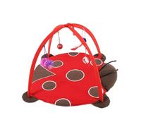 Tienda de Actividades Multifuncional for Gatos, Cama rascadora for Juegos de Mascotas, Adecuada for Gatos y Perros, Juego, Descanso, Almuerzo(Ladybug)