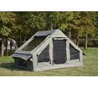 Tienda de aire inflable para 4-6 personas con orificio para horno y portaaire, sensación de algodón 300D, columna de agua de 3000 mm, protección UV 50+ - 4 estaciones, para invierno y vivac, 5 minutos