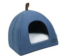 Tienda de Cama de Mascotas Plegable, Carpa de Mascotas de Interior de Gato Suave con Alfombrilla para Perros y Gatos, Fondo sin Deslizamiento, Lavable Adecuado para Viajar (S)