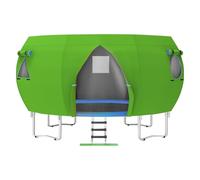 Tienda de cama elástica para 4 personas | Toldo para trampolín al aire libre, accesorios para patio trasero y jardín, parque infantil, protección UV con parasol, toldo de cama elástica, toldo para