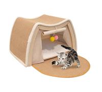 Tienda de cama para gatos: material resistente a los impactos, textura de felpa integrada, protección externa contra la humedad, solución avanzada para optimización del espacio de estudio | Casa de