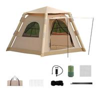 Tienda de Campamento Impermeable Portátil Inflable, Carpa Inflable para Acampar 4 Temporadas Impermeables y a Prueba de Viento y Tapa de Campamento a Prueba de Sol con Una Gran Almohadilla a Prueba