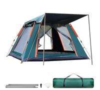Tienda de Campaña 3 o 4 Personas Pop up Automática Resistente al Agua y Viento con Mosquiteras y Bolsa de Transporte (4 Personas - Verde)