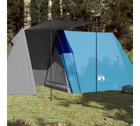 Tienda de Campaña 3 Personas, Material Poliéster Impermeable 185T con PU, Diseño con Toldo Extraíble y Conexión Eléctrica, Tienda de Campaña Familiar, Tenda Campismo,Color Azul, 190x200x170 cm