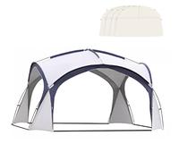tienda de campaña, 4,2 X 4,2 X 2,3 M Refugio for Eventos Al Aire Libre Carpas Gazebo for Acampar con 4 Paredes Desmontables Parasol, Carpa Familiar con Dosel Grande for Pesca Senderismo Picnic(Blue Wi