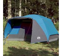 Tienda de Campaña 4 Personas, Impermeable y Resistente al Viento, Poliéster 190T con PU, Tienda de Campaña Familiar, Tenda Campismo, para Playa y Montaña, Color Azul, 215x275x150 cm