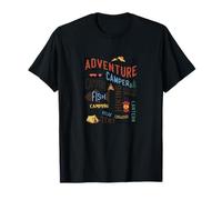 Tienda de campaña Adventure Camper Forest Fish Hiking Happy Camiseta