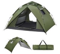 Tienda de campaña Automática para 4 Personas 230 * 230 * 150CM Pop Up Tienda instantánea para 4 Estaciones Protección UV 2 en 1 Doble Capas Tienda Campismo Plegable Familia Cúpula Carpa