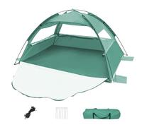 Tienda de campaña Beach Tent 2-3 Persons Pop Up Automatic Quickly Open Outdoor Camping Tour Portable Sun Protection with Extended Mat(Green)