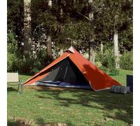 Tienda de Campaña Colgante Tipi 1 Persona, Material Poliéster Impermeable, Diseño con Doble Techo Extraíble, Tienda Campaña Montaje Rapido, Carpa Playa,Color Naranja, 255x153x130 cm