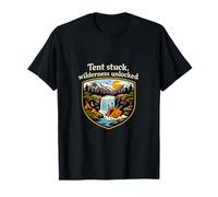 Tienda de campaña con Insignia de montaña atrapada Desierto Desbloqueado Camiseta