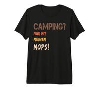 Tienda de campaña con Perro Autocaravana Retro Solo con Carlino Camiseta Premium
