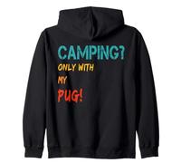 Tienda de campaña con Perro y Autocaravana Solo con mi Pug Sudadera con Capucha