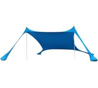 Tienda de campaña con Sombra de 210 x 150 x 170 cm, Tienda de campaña con Saco de Arena, toldo Playa Plegable con Saco de Arena,Sombra Playa, Azul, Ancla