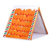 Tienda de campaña de Navidad para niños, 111 cm, diseño de rayas de caramelo | Diseño de rayas de caramelo, adornos de glaseado, guirnaldas de gomitas, despierta alegría, magia navideña
