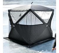 Tienda de campaña de pesca en hielo para 3-5 personas, chabolas de invierno aisladas portátiles para pesca, camping, gimnasio en el patio trasero, gran área de pesca, fácil instalación