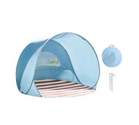 Tienda de campaña de playa pop-up con protección solar UPF 50+ para 2-3 personas, 145 cm, ligera tienda de campaña con ventilación y sacos de arena, tienda de protección solar de rápido desarrollo