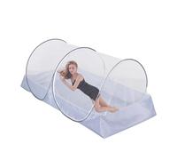 Tienda de campaña de red para moscas, poliéster, 200 x 100 x 73 cm, toldo de red portátil con cremallera lateral, accesorio de protección para acampar y exteriores, para bosques, patios, viajes y