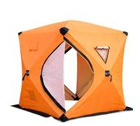 Tienda de campaña de sauna al aire libre para 3-4 personas, tienda de campaña portátil aislada para todo tipo de clima con chimenea, fácil instalación para acampar en invierno y uso en el patio